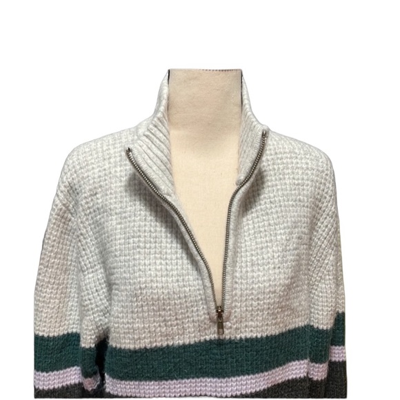 Goodfellow & Co. Color Block Gray and Green Turtleneck Women’s Sweater Size L - Picture 8 of 10